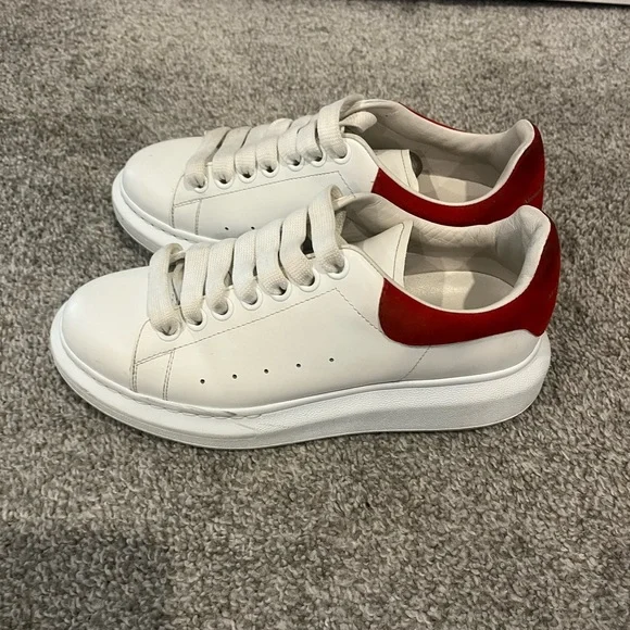 Alexander McQueen White Leather Sneaker - Picture 3 of 4